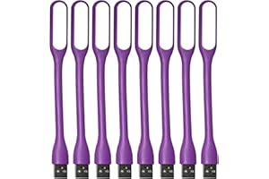 EBYPHAN 8 mini luci USB per tastiera, luce USB flessibile per laptop, lampada USB regolabile per computer portatile (struttura a collo di cigno, sorgente di illuminazione a LED) (viola)