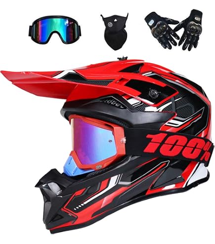 VOMI® Casque de Motocross, Adulte Casques de Cross Set avec
