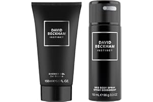 ‎DAVID BECKHAM David Beckham, Geschenkset für ihn Instinct, mit Deodorant Körperspray & Duschschaum, unwiderstehlicher Duft Fougère Citrus, 150 ml & 150 ml