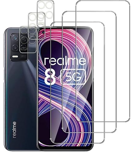 TingYR Vetro Temperato Per Realme 8 PRO (2+2): Protezione Schermo E Fotocamera 9H Anti Graffio, HD