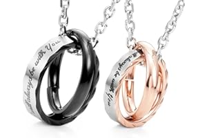 URBAN JEWELRY Erstaunliche Seine & Ihre Paare Ich werde Immer bei dir Sein Ringe Anhänger Halskette 48 cm & 53 cm Kette