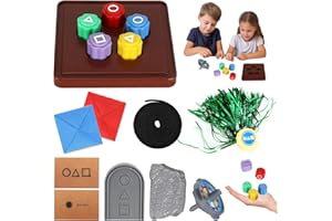 VASMEIY Zikenis Nuevos Gonggi de Calamar Juego Set, Gonggi Korean Game, Gonggi Jack Stone Pebbles Set, Korean Traditional Play Game para Fiestas, Juegos de Viajes Familiares, Día de San Valentín