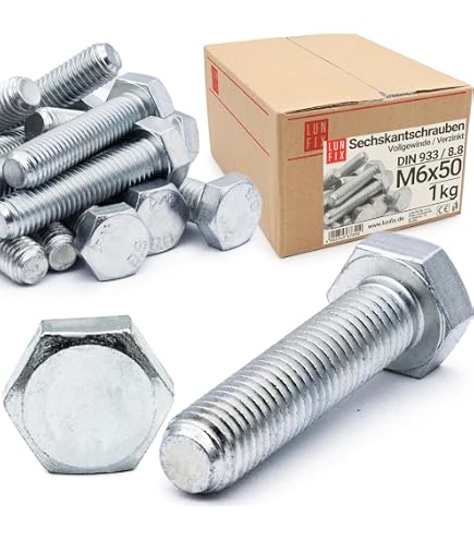 Viti Esagonali Inox Grado 316 Viti A Tappo Esagonale 1/2-13 In Acciaio Inox 316 - Selezione Dimensioni, Testa Esagonale, Albany County Fasteners Bulloni Inox Grado 316