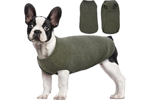 Hjumarayan Maglietta Cane - Magliette per Cani Sottile Maglione Cane Taglia Piccola Maglia per Cani, Maglioncino a Righe Maglia Elastico (Verde M)