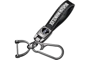 HNNGDL Car Keychain Keyring for Football Fans,Leather Car Key Chain Replacement Key Fob Holder,Souvenir Gifts for Men Women