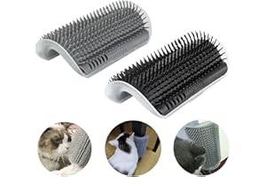 TCBOYING Cat Self Groomer, 4 Pack Cat Grooming Brush, Cat Face Scratcher, Wall Corner Groomers Soft Grooming Brush Cat Massage Combs for Short Long Fur Cats, Softer Massager Toy for Kitten