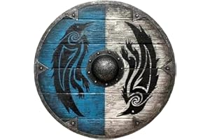 OROGOO Viking Shield, Decorative Shield Toy for Restaurant | Medieval Eivor Valhalla Warweave Viking Shield for Decorating Home, , Ship, Restaurant