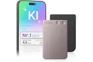 Plaud Note KI Digitales Diktiergerät mit Hülle - 64 GB Aufnahmegerät mit KI-Technologie zum Transkribieren und Zusammenfassen, One-Touch-Aufnahme, Rauschunterdrückung, Unterstützt 112 Sprachen