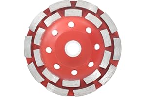 Zimoer Disque Diamant Abrasif 125x 22,23 mm Meule Boisseau Diamantée Double Rangée Disque Meuleuse Universel pour Poncer Béton Pierre Naturelle Marbre Plâtre Granit Chape Maçonnerie