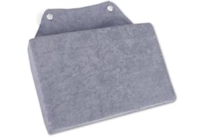 Arsvita Badewannen-Kissen mit Saugnäpfen, weicher Bezug in vielen Farben und Größen, Komfort Badekissen (16 x 25cm - Wellness Ausführung in der Farbe: anthrazit)