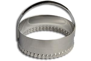 Elettro Center Taglia Tigelle Dentato D.86mm con Manico, Acciaio Inossidabile, Argento, Art. 221