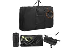 CONFUTURY Bike Travel Bag for Airplane,Upgraded 900D Road Bike Travel Bag with 3 Fixed Buckles,Strong Webbing and Seperate Compartments Inside,Large Bicycle Travel Case for 26-29 inch Mountain Bikes