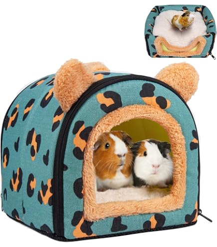 YUEPET Großes Kaninchenbetthaus – Faltbar, Warm, Für Hasen, Meerschweinchen, Hamster & Mehr