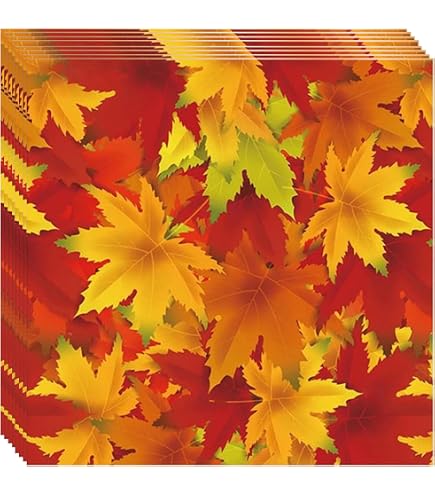 20 Stück Herbst-Servietten Mit Hagebutten-Motiv 33x33 Cm - Für Tischdeko, Decoupage, Serviettentechnik
