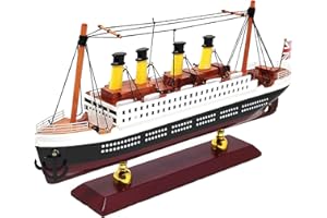 Humpie Modellino Legno Noce Nave Crociera Titanic 1912 Decorazione casa soprammobile - Lungo 30 cm.