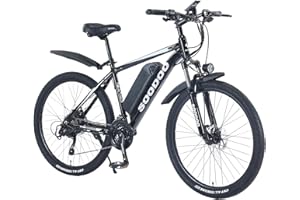 GSOU SOODOO 26" Electric Bikes for Adults. 2604 Ebikes with 250W High-Speed Brushless Motor. Electric Bikes Built-in 36V-8AH Removable Li-Ion Battery, MICRO NEW 27-Speed, M5 LCD Display, Dual Disk Brake