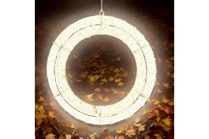 ‎BURI BURI LED Lichterkranz 700 LEDs Ø 38 cm Warmweiß | Weihnachtskranz mit Timerfunktion | IP44 wetterfest für Innen & Außen | 5m Kabel Netzbetrieb | Weihnachtsdeko