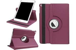 LOBWERK Custodia Protettiva per Apple iPad PRO 2017 10.5 Pollici Modello a1701/a1709 360 Gradi Girevole aufstellbares Cover con Funzione Wake & Sleep + Gratis Stylus Touch Pen Viola Lila