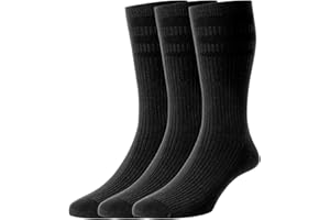 HJ Hall Bamboo Original Softop Socks - HJ910 (3-Pair), Soft Ventilated Breathable Non-Elastic Top No Mark Diabetic Socks for Sensitive, Blister Prone, & Swollen Feet