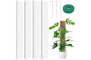 YODITI 4 Pièces 61cm Tuteur pour Plantes Grimpantes Tuteur Sphaigne Tuteur Monstera - Moss Pole pour La Maison Monstera Jardin Supports en Mousse