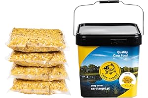CARP TARGET - Maïs d'appât Naturel pour la Carpe -Amorce conditionnée en Paquets de 5 kg ou 12 kg - Grains de maïs cuits pour la pêche aux Poissons de la Famille des carpes