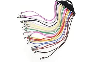 MEET-SHOP Cordino di Occhiali,Cordoncino per Occhiali 12 Pezzi Multicolor Regolabile Nylon Occhiali da Vista Cordino per Occhiali Sport e Outdoor