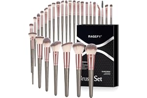 Pinselset Makeup MAGEFY Professionelles 28 Pcs Schminkpinsel Make Up Pinsel Set Premium Foundation Gesicht, Augen, Lippen Lidschatten Pinsel Kosmetikpinsel Set mit Schwarze Geschenkbox