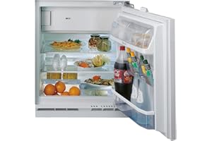 Bauknecht KSU 8GF2 - Frigorífico con congelador (nicho 82), capacidad neta: 126 litros, descongelación automática en el compartimento, tecnología de sensores, luz LED en el frigorífico, montaje