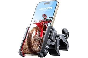 JOYROOM Motocyklowy uchwyt antywibracyjny na kierownicę, uniwersalny uchwyt na telefon do iPhone 15 14 13 Pro Max, Samsung S24 S23 Ultra