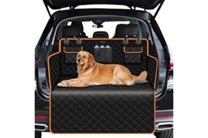 Lydonberg Car Boot Protector for Dog, Nonslip Waterproof Pet Car Boot Liner with Side Bumper Protection, Anti-Scratch Tear-Resistant Thickened Washable Cargo Cover Trunk Mat for Small Medium Car