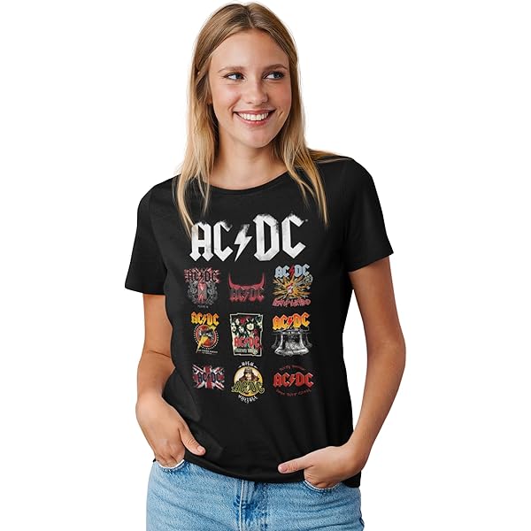 Camiseta Mujer Acdc Camisetas Y Tops En Tallas Gandes De AC/DC Paa