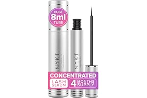 NYK1 CONCENTRATED Eyelash Growth Serum (XL - 8ml) LashForce Eyelash Serum For Growth And Thickness - Eye Lash Serums For Easy Application And Long Lasting Results For Fuller And Longer Lashes