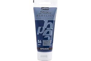 PEBEO Pébéo 831-056 - Studio Acrylics Fine Acrylic - Acrylic Paint - Blue Acrylic - Prussian Blue Hue, 100 ml