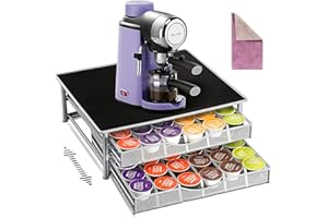 Myiosus Cassetto Porta 72 Capsule Caffe Dolce Gusto Due Strati, Per Conservare, Superficie Antiscivolo, Con 1 Panno Per la Pulizia