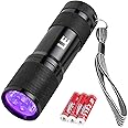 Lepro LE UV Torch, 9 LED 395nm Ultraviolet Flashlight, Blacklight Detector for Pet Urine, Stain, Bed Bugs and More, 3 AAA Batteries Included