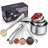 HAUSPROFI Measuring Cups and Spoons Set, 11 Stainless Steel Measuring Spoons
