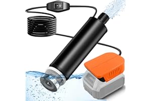 BTRUI Water Pump for Dewalt 18V Battery,500GPH Submersible Pump/Dirty Water/Suction/Flat Water,for Pool,Garden Irrigation,Car Wash,Puddle,Camping,Cellar(No Battery)