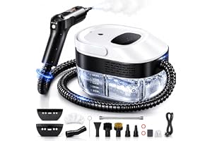 Violety Handheld Steam Cleaner with 14-Piece Accessories, 3-Speed Adjustable Handle, 15s Heat-Up, 1.6L Large Tank, High-Pressure Steam Chemical-Free Cleaning for Grease, Floor,Bathroom,Window Cleaning