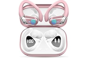 CHALVH Ecouteurs Bluetooth sans Fil Sport, 2025 New Oreillette Bluetooth 5.4 avec Micro 50H Durée Lecture Écouteur Bluetooth, IP7 Étanche casque avec Écran LED, USB-C Charge Rapide, pour running fitness yoga