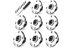 Jumwa 8Pack 4 Pôles Speakon Panel Twist Lock Haut-parleur femelle Métal Rond Panel Jack Montage Compatible avec Neutrik Speakon NL4MP, NL4MPR, NL4FC, NL4FX, NLT4X, NL4 Series, NL2FC