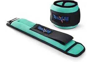 Yes4All Poids Cheville, Poids Poignet en néoprène pour femmes hommes avec plusieurs tailles (0,9 kg - 4,5 kg) - Poids musculation poignet pour emise en Forme, Exercice, Marche, Jogging