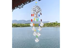 Seasboes Appeso Arcobaleno Prisma Finestra, Crystal Suncatcher, Acchiappa-Sole in Cristallo Ornamento da Finestra con Farfalla, Suncatcher Decorazione per Casa Giardino Nozze (colore)
