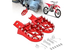 AnXin Motorrad Fußrasten Pedale CNC Universal Für CRF XR 50 70 80 100 125 CT200U M2R SDG DHZ SSR RIEJU MRT 50 BETA RR 50 Dirt Pit Bike-Rot