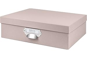 Rössler Papier 1343452580 - S.O.H.O. Caja de almacenamiento con asa y etiqueta inscribible, Polvo, 337 x 105 x 225 mm, 1 unidad