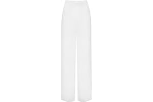 SXME MIGHT SAY Wide Leg Trousers for Women UK's Finest Palazzo Pants, Loose Crepe Bottoms Perfect for Office or Night Out Jersey Elasticated High Waist Smart Flared Culotte.