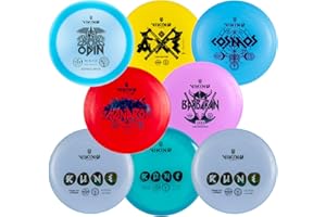 Viking Discs Starter Disc Golf Set - 8 Disques Frisbee pour Toutes Les Distances, Approuvés par la PDGA - Putter, Mid-Range, Fairway Driver, Distance Driver
