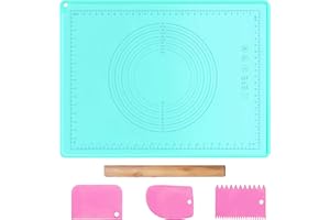 FDGAUCA tappetino per impastare in silicone 70 * 50cm, tappetini antiscivolo per impastare la cucina, silpat forno con funzione di misurazione, accessori cucina riutilizzabile e facile da pulire