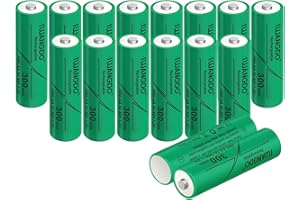 IWANGDO Akumulatory AA 300mAh, HR6 do zewnętrznych świateł słonecznych ogrodowych,wstępnie załadowane,16 opakowanie