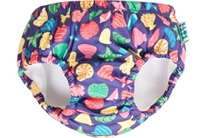 TotsBots- Reusable Swim Pants for Babies and Toddlers - Easy to Use - Swimming Pool Safe - Breathable and Stretchy Fabric - UK Made (Mussel Sea Shells, 18-24 Months)