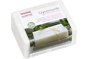 GLOREX 6 1600 171 - Sapone alla glicerina Eco con Aloe Vera, Sapone Opaco su Base Neutra per la Pelle, dermatologicamente Testato, 100% Vegano, Blocco da 500 g Come Base per la colata di Sapone